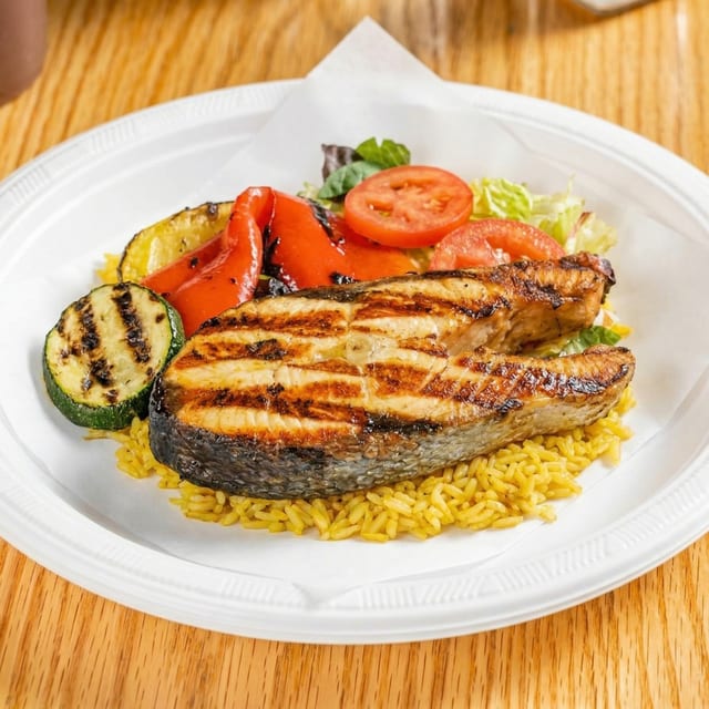 Grilled Salmon.