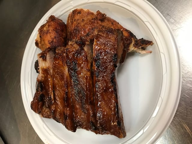 1/4 Chicken and 1/4 Baby Ribs.