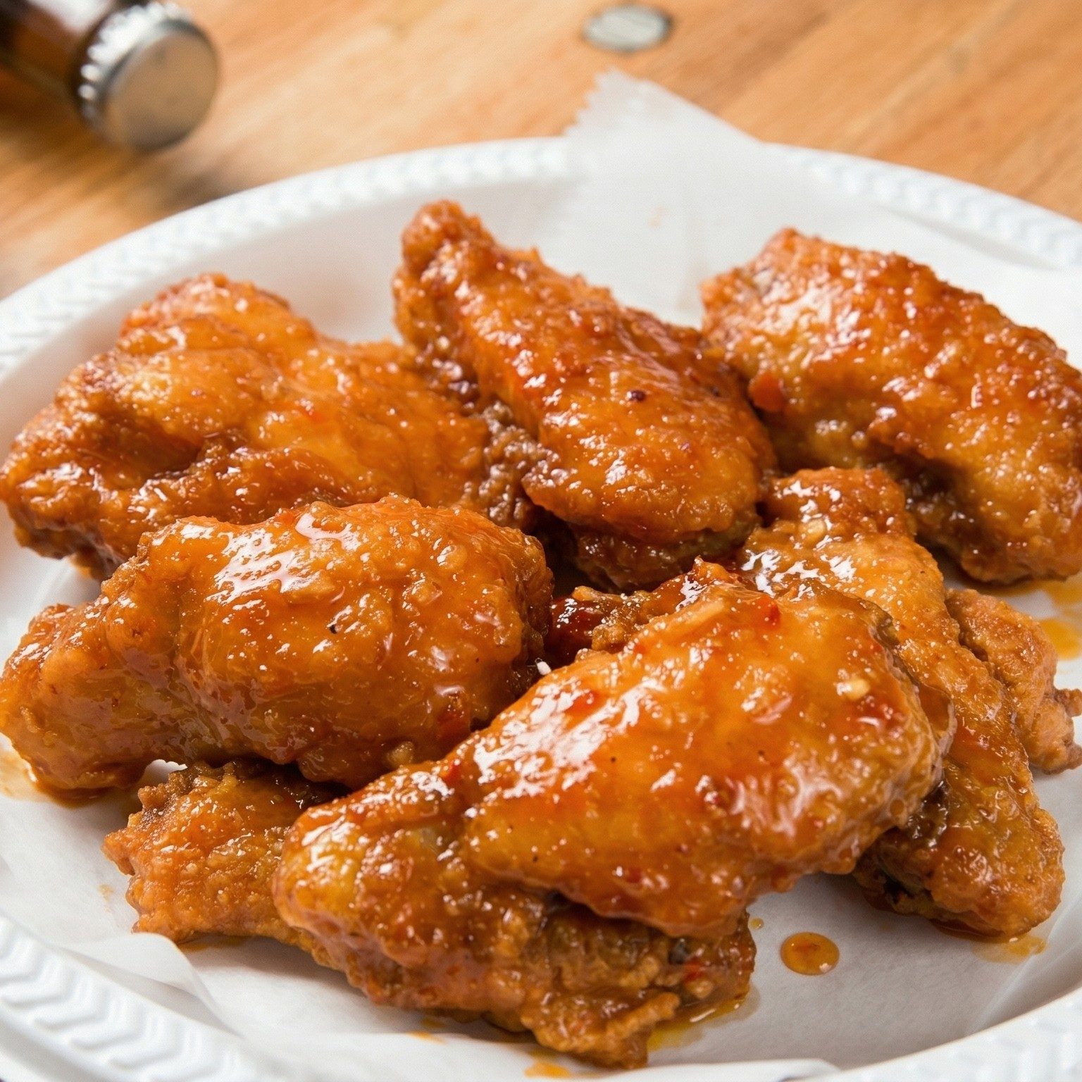 Fried Sweet Chilli Wings.